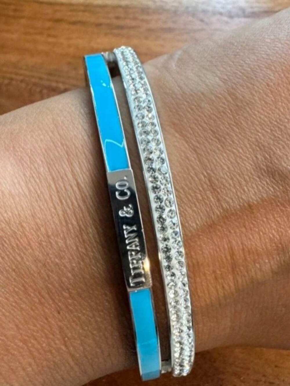 Stainless Steel Inspirational Piece - Silver and Blue